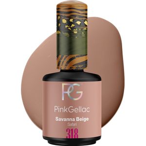 Pink Gellac 318 Savanna Beige Gel Lak 15ml - Gellak Nagellak - Beige Gelnagels Producten - Glanzende Gel Nails
