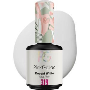 Pink Gellac - 319 Decent White - Gellak - Witte Gel Nagellak - 15ml