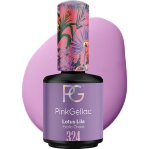 Pink Gellac Gellak Paars 15ml - Gel Lak - Glanzend Paars - Gelnagels Producten - Gel Nails - 324 Lila Lotus