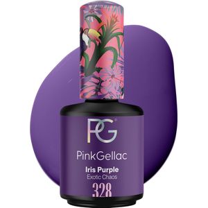 Pink Gellac 328 Iris Purple Gellak Nagellak 15ml - Glanzend Paarse Gel Lak - Gelnagels Producten - Gel Nails