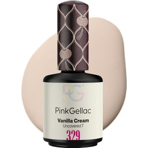 Pink Gellac - 329 Vanilla Cream 15 ml - Witte Gel Nagellak met Gele Ondertonen - Creamy Finish