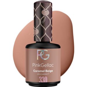 Pink Gellac 330 Caramel Beige Gellak Nagellak 15ml - Glanzend Beige Gel Lak - Gelnagels Producten - Gel Nails