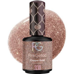 Pink Gellac - 331 Copper Gold Gel Lak 15ml- Gouden Gellak Nagellak - Gelnagels Producten - Gel Nails