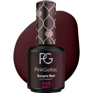 Pink Gellac 332 Sangria Red Gel Lak 15ml - Glanzend Donkerrode Gellak Nagellak - Gelnagels Producten - Gel Nails