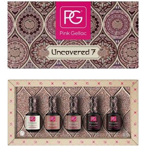 Pink Gellac Uncovered7 Set Collection Box - Gellak Set van 5 x 15 ml Sprankelende Kleuren Gellak - Gel Nagellak - Gel Lak