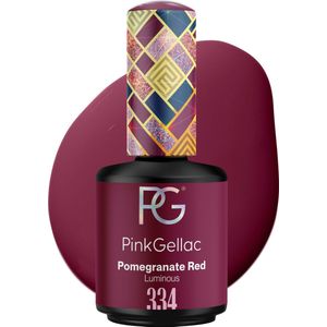 Pink Gellac - 334 Pomegranate Red gellak nagellak 15ml - Glanzend Rood - Gelnagels producten - Gel Nails - Gel Lak