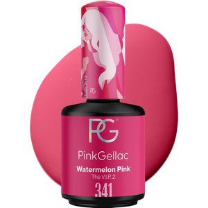 Pink Gellac 341 Watermelon Pink Gellak Nagellak 15ml - Glanzend Roze Gel Lak - Gelnagels Producten - Gel Nails