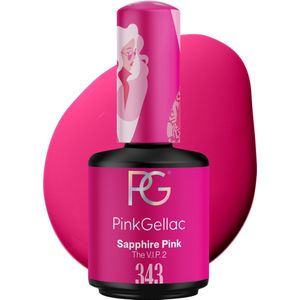 Pink Gellac 343 Sapphire Pink Gellak Nagellak 15ml - Glanzend Roze Gel Lak - Gelnagels Producten - Gel Nails