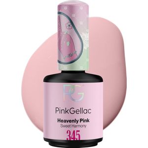 Pink Gellac 345 Heavenly Pink Gellak Nagellak 15ml - Glanzend Roze Gel Lak - Gelnagels Producten - Gel Nails