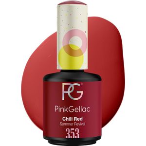 Pink Gellac 353 Chili Red Gellak Nagellak 15ml - Glanzend Rode Gel Lak - Gelnagels Producten - Gel Nails