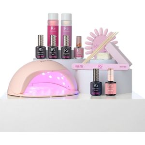Pink Gellac - Gellak Starterspakket Premium Peel & Soak Off - Manicure Set - Roze - LED UV Nagellamp