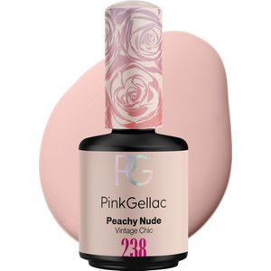 Pink Gellac Peachy Nude Gellak 15ml - Glanzende Perzikkleurige Nagellak - Gelnagels Producten - Gel Nails - Gel Lak