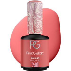 Pink Gellac - 240 Salmon Gel Lak 15ml - Oranje Gel nagellak - Gellak - Gelnalgels Producten