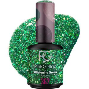 Pink Gellac 362 Glistening Green gellak nagellak - Glanzend Groene Gel Lak - Gelnagels Producten - Gel Nails