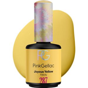 Pink Gellac 287 Joyous Yellow Gel Lak 15ml - Gele Gellak Nagellak - Gelnagellak - Gelnagels Producten - Gel Nails
