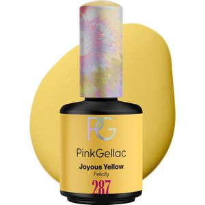 Pink Gellac - 287 Joyous Yellow Gel Lak 15ml - Gele Gellak Nagellak - Gelnagellak - Gelnagels Producten - Gel Nails