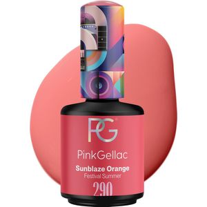 Pink Gellac Gellak - 290 Sunblaze Orange 15ml - Oranje Gel Nagellak - Gellac - Gel Nagels Producten