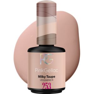 Pink Gellac - 253 Milky Taupe - 15ml - Glanzende Gel Nagellak
