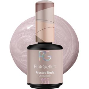 Pink Gellac 255 Frosted Nude Gellak 15ml - Glanzende Nude Gel Lak Nagellak - Gelnagels Producten - Gel Nails