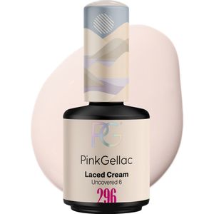 Pink Gellac 296 Laced Cream Gel Lak 15ml - Gellak Nagellak Wit - Gelnagels Producten - Glanzende Gel Nails