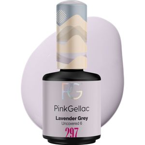 Pink Gellac - 297 Lavender Grey 15 ml - Grijze Gel Nagellak met een Koele Lila Ondertoon - Creamy Finish