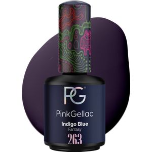 Pink Gellac 262 Indigo Blue Gellak 15ml - Glanzende Blauwe Gel Lak Nagellak - Gelnagels Producten - Gel Nails