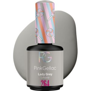 Pink Gellac 264 Lady Grey Gellak 15ml - Glanzende Grijze Gel Lak Nagellak - Gelnagels Producten - Gel Nails