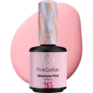 Pink Gellac Glanzende Roze Gel Lak 15ml - Gelnagels Producten - Gel Nails - 15ml - 265 Milkshake Pink