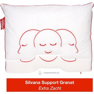 Silvana Support Hoofdkussen Grenat Extra Zacht - rood