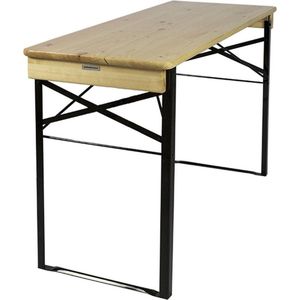 MaximaVida inklapbare picknicktafel Berlijn 120 x 50 cm 3-laags blanke lak - FSC hout