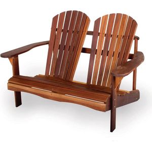 MaximaVida adirondack dubbelzit Toronto geolied 130 cm - uit exclusief mahoniehout