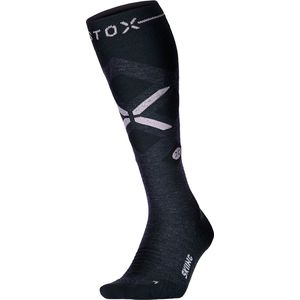 STOX Energy Socks - Compressiekousen - Zwart - Merinowol - Drukklasse 2