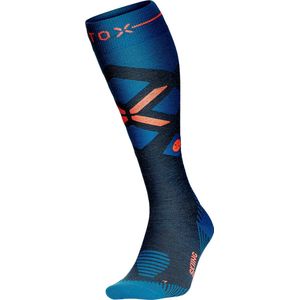 Stox Skiing Merino Skisokken Blauw Dessin 46-49