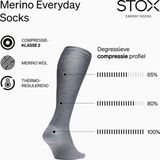STOX Energy Socks - Merino Everyday - Compressiekousen - Premium - Comfortabele Steunkousen