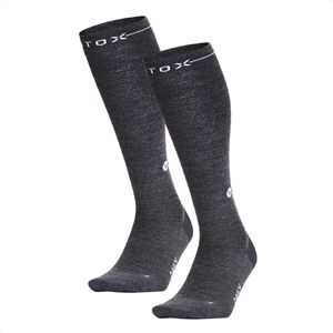 STOX Energy Socks - 2 Pack Everyday sokken voor Mannen - Premium Compressiesokken - Kleur: Donkergrijs/Wit- Maat: Medium - 2 Paar - Voordeel - Mt 43-47