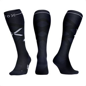 STOX Energy Socks - 2 Pack Skisokken voor Mannen - Premium Compressiesokken - Kleur: Donkerblauw/Wit - Maat: XLarge - 2 Paar - Voordeel - Mt 46-49