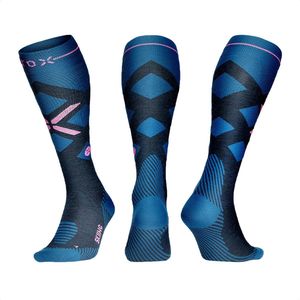 STOX Energy Socks Skisokken Dames - 2 Pack - Compressiekousen - Merino Wol Sokken Navy - Ski & Snowboard Compressie Sokken - Maat M: 38-40