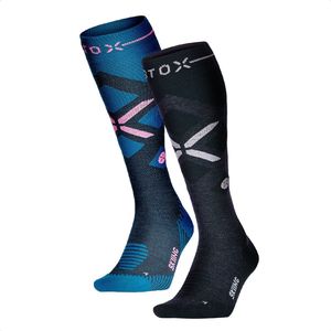 STOX - Energy Socks - Compressiekousen - Navy - Merino Wol - 2 Pack