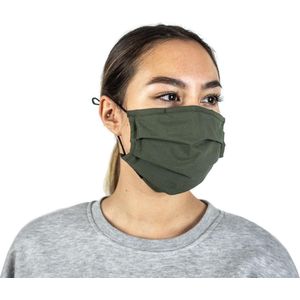 Mr. Facy Mondkapje Mondmasker Facemask Flat Army Green Groen