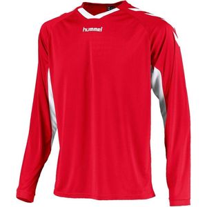 Hummel Everton Voetbalshirt Lange Mouw Kinderen - Rood / Wit | Maat: 152