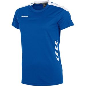 Hummel - Valencia Sportshirt - Blauw - Wit - 100% Polyester