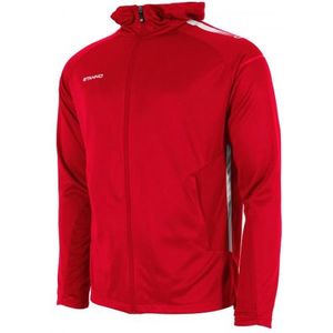 Stanno - First Hooded Full Zip Top - Trui - Rood - 100% Gerecycled Polyester