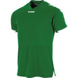 Hummel Fyn Shirt Korte Mouw Heren - Groen Wit
