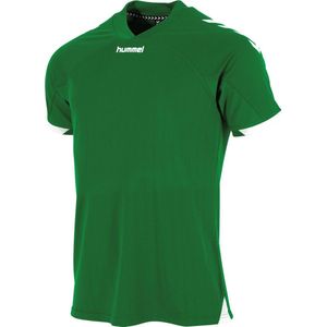 Hummel Fyn Shirt Korte Mouw Heren - Groen Wit