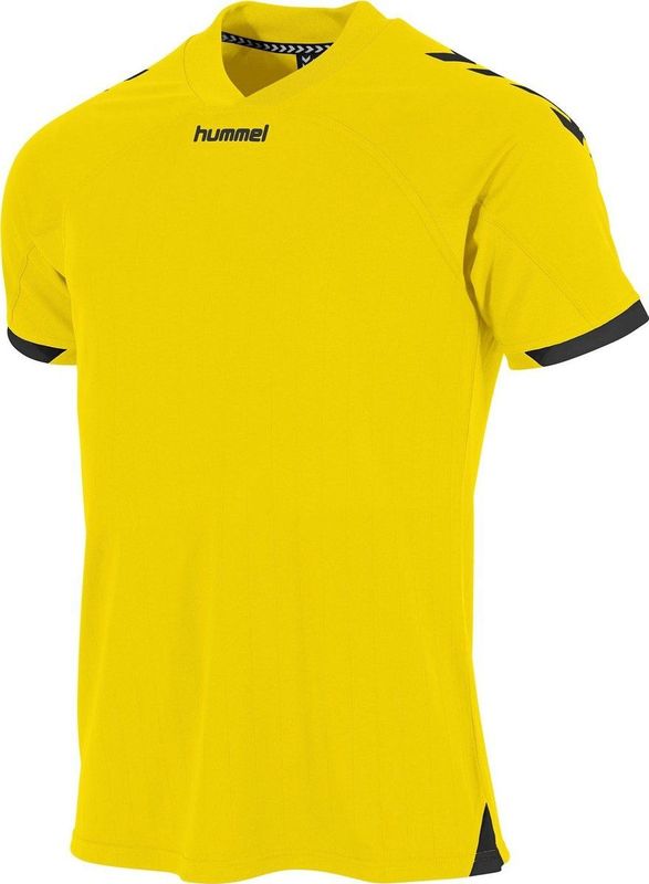 Hummel Fyn Shirt Korte Mouw Heren - Geel Rood