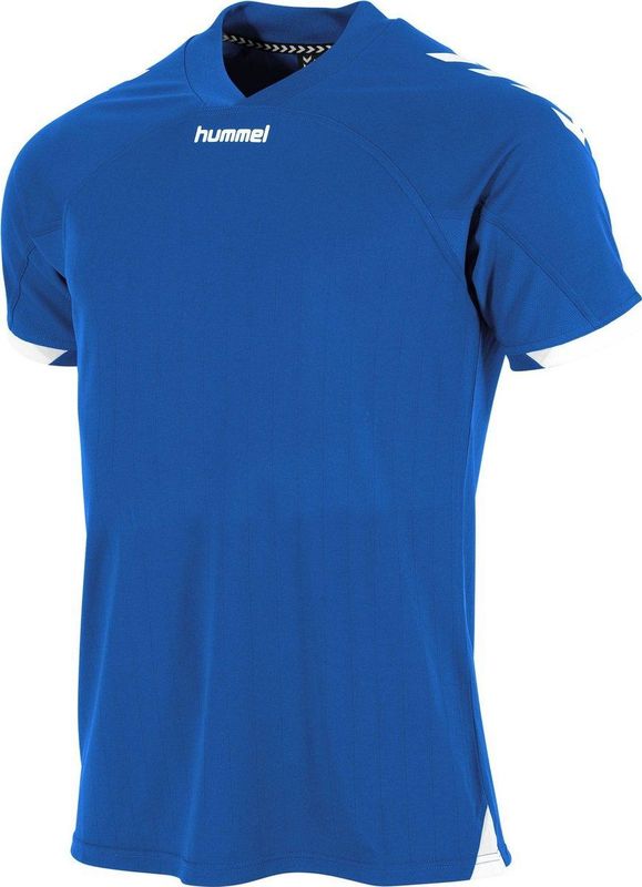 Hummel Fyn Shirt Korte Mouw Heren - Royal Wit