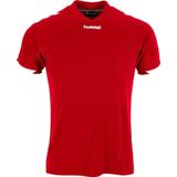 Hummel Fyn Shirt Korte Mouw Heren - Rood Wit