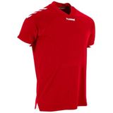 Hummel Fyn Shirt Korte Mouw Heren - Rood Wit