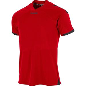 Hummel Fyn Shirt Korte Mouw Heren - Rood Wit