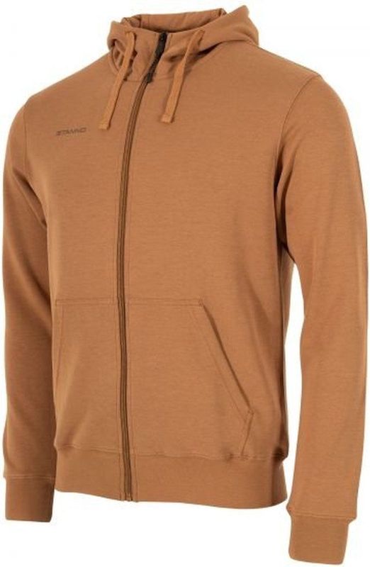 Stanno - Base Hooded Full Zip Sweat Top - Bruin - Katoen/Polyester/Elastaan